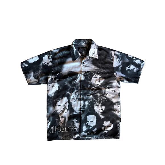 Vintage 2002 The Doors Oversized L AOP Polyester Button Up Short Sleeve - Picture 1 of 6